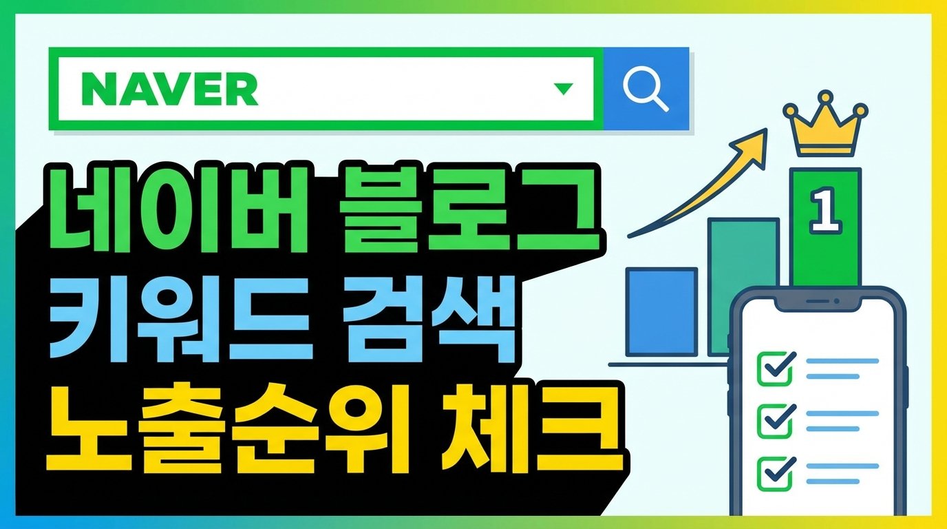 네이버 블로그 키워드 검색 노출순위 체크