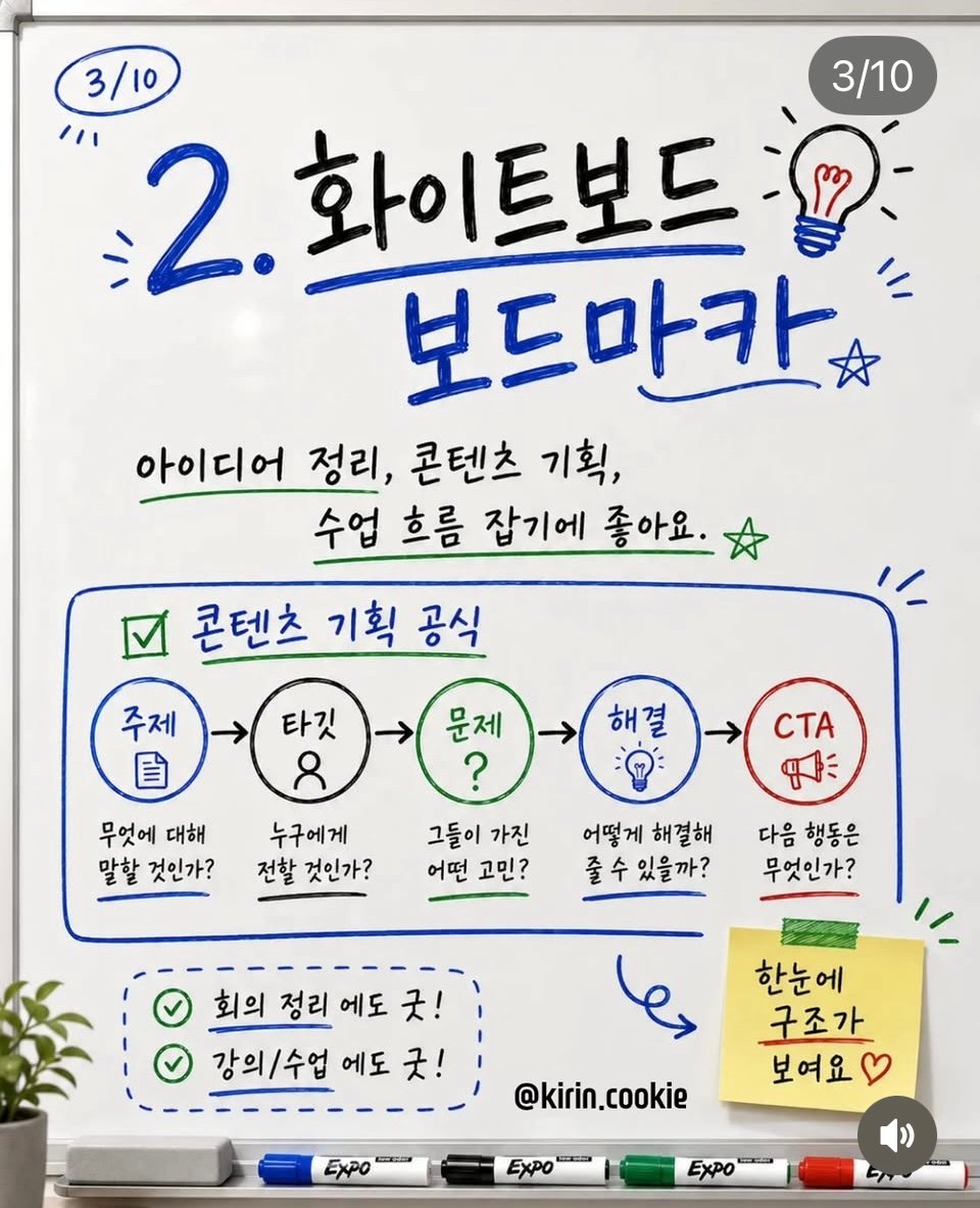 화이트보드 보드마카 컨셉 레퍼런스 이미지