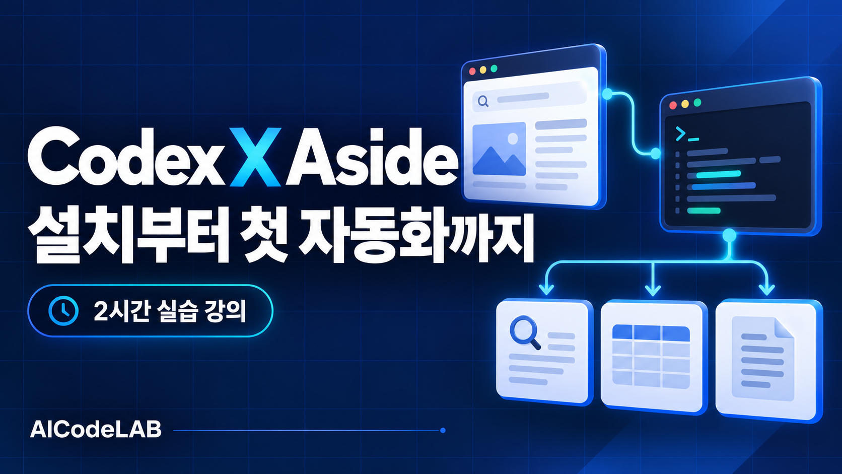 Codex X Aside 자동화 · 설치부터 첫 자동화까지